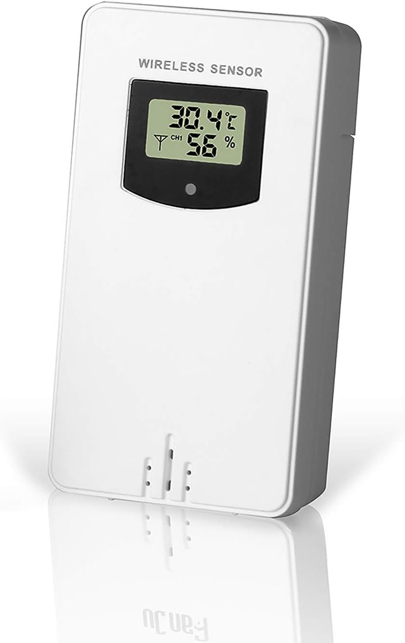 AOZBZ Vezeték Nélküli Külső Időjárás Érzékelő - 433.92 MHz Frekvenciás Hőmérsékletmérő Szenzor FanJu Időjárásállomásokhoz - Elemmel Működő