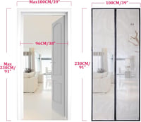 Apalus Mágneses Szúnyogháló Ajtóra 100x230cm - Ragasztható Rovarháló Erkély és Terasz Ajtóhoz 4
