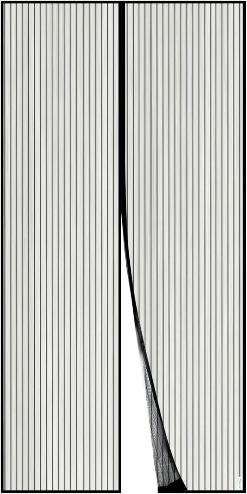 Apalus Mágneses Szúnyogháló Ajtóra 110x240cm Ragasztós Rögzítés - 110 x 240 cm, Black