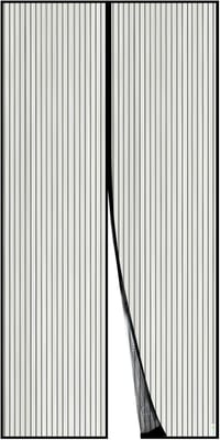 Apalus Mágneses Szúnyogháló Ajtóra 120x240cm Fekete - Rovarháló Erkély Terasz Pince Ajtókhoz Ragasztóval Fúrás Nélkül 1