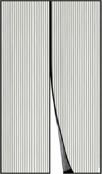 Apalus Mágneses Szúnyogháló Ajtóra 140x240cm Fekete - Rovarháló Erkély Terasz Pince Ajtókhoz Ragasztóval Fúrás Nélkül 1