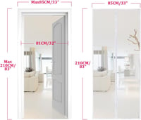 Apalus Mágneses Szúnyogháló Ajtóra 85x210cm Fehér Ragasztós Rögzítés 4