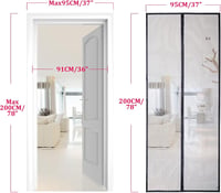 Apalus Mágneses Szúnyogháló Ajtóra 95x200cm Fekete Rovarháló Erkély Terasz Pince Ragasztós Felszerelés Fúrás Nélkül 4