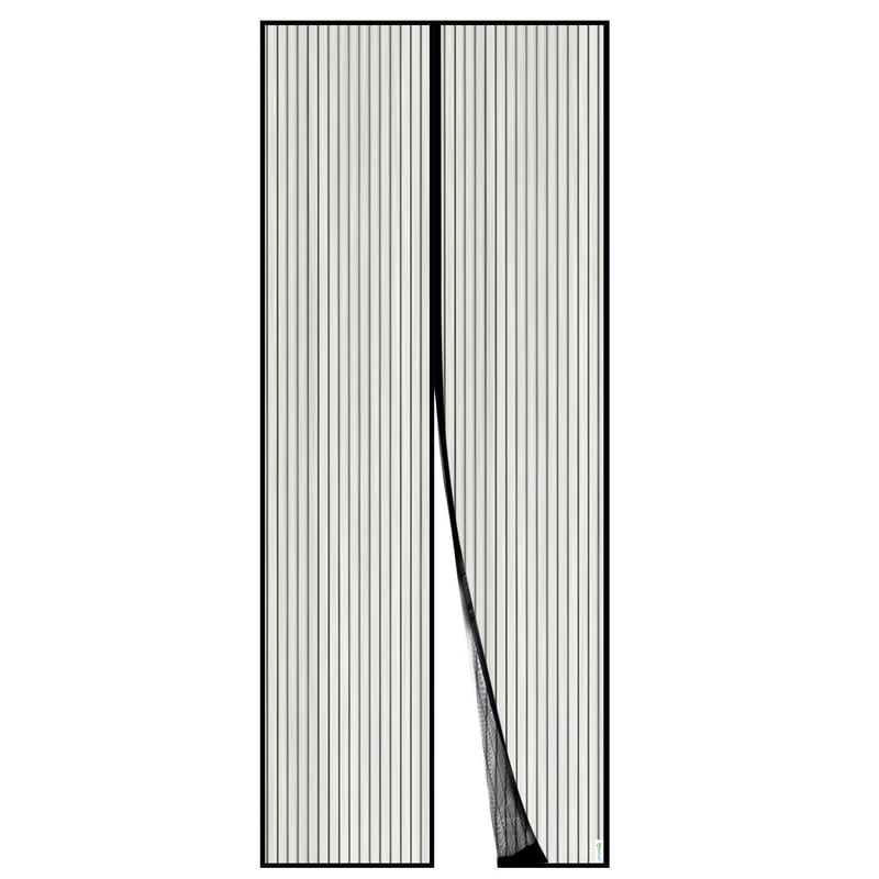 Magnetická sieť proti hmyzu na dvere Apalus - Na balkónové, pivničné a terasové dvere - Montáž bez vŕtania, samolepiaca, 80x220 cm, Čierna
