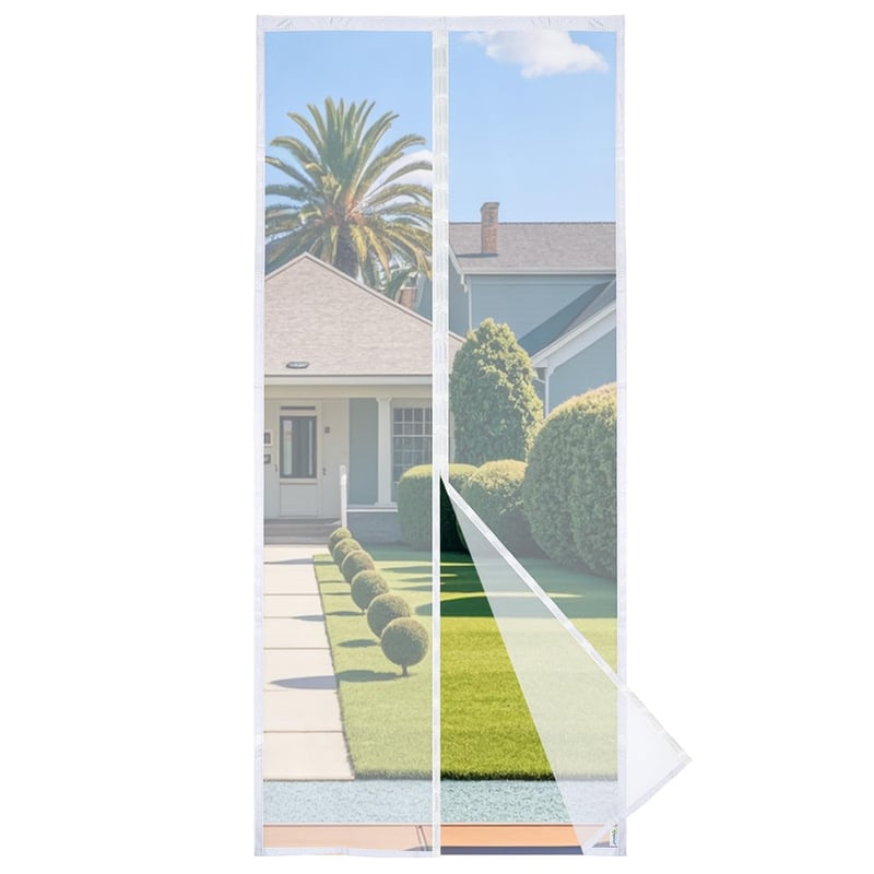 Apalus Prime Plasă Magnetică Anti-Insecte pentru Ușă 100x210 cm - Transparentă, Rezistentă la Rupere, Rezistentă la Intemperii, Plasă de Insecte pentru Ușă de Balcon cu Magneți Puternici și 3,8 cm