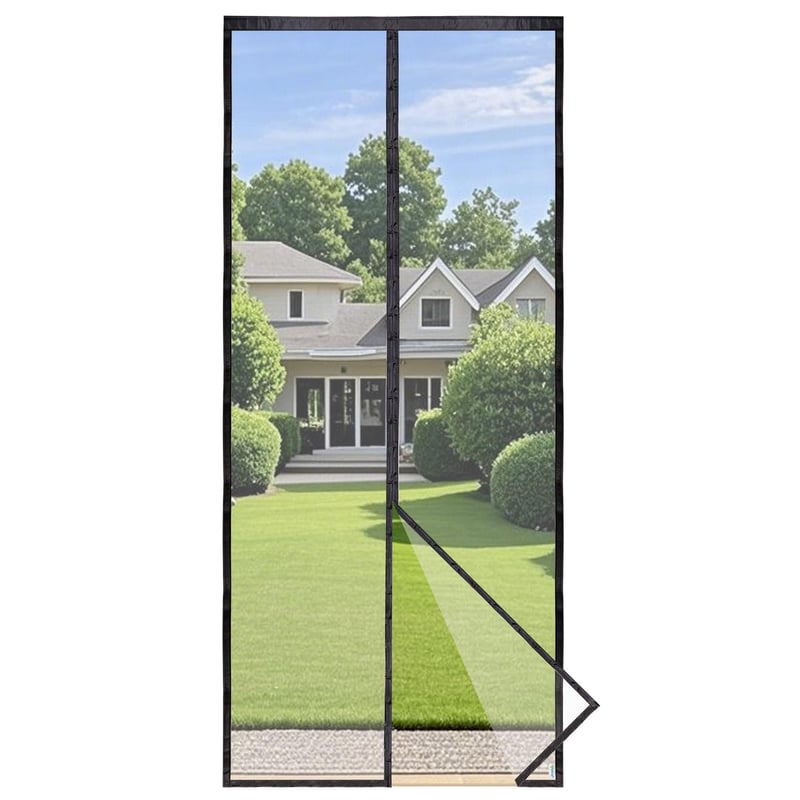 Apalus Prime Plasă Magnetică Anti-Insecte pentru Ușă 100x220 cm - Transparentă, Rezistentă la Rupturi, Rezistentă la Intemperii, Plasă de Insecte pentru Ușa Balconului cu Magneți Puternici și 3,8 cm