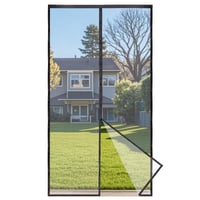 Magnetická sieť proti hmyzu Apalus Prime na dvere 120x240cm Čierna sieťka proti hmyzu na balkón terasu Odolná voči poveternostným vplyvom Odolná proti roztrhnutiu Silný magnet 1