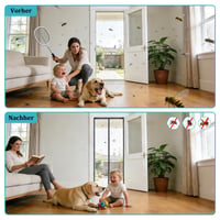Magnetická sieťka proti hmyzu na balkónové dvere Apalus Prime 140x220 cm, čierna, odolná proti roztrhnutiu a poveternostným vplyvom, 3,8 cm samolepiaca horná páska, silné magnety 8
