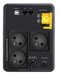 Sursă de alimentare neîntreruptibilă (UPS) APC Back-UPS BX750MI-FR, 750VA, 410W, AVR, cu protecție la supratensiune și prize franceze, Negru 3