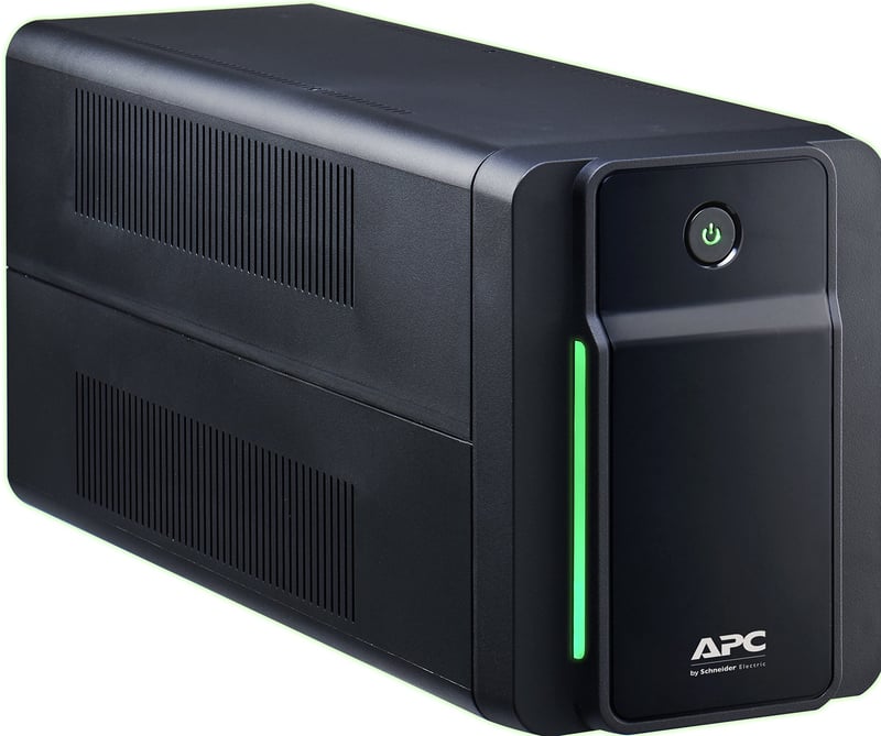Sursă de alimentare neîntreruptibilă (UPS) APC Back-UPS BX950MI 950VA/520W cu AVR, protecție la supratensiune și protecție linie de date