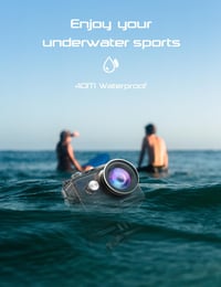 Apexcam M80Air 4K60FPS Akciókamera 64MP WiFi - 40m Vízálló, Képstabilizátoros Sportkamera 8x Zoommal, 170° Látószöggel, Távirányítóval, 64GB 6