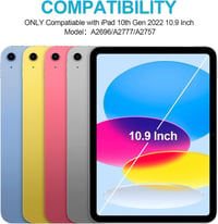 APHBZGE iPad 11/10 generációs billentyűzetes tok, leválasztható Bluetooth billentyűzettel, ceruza tartóval, lila 2