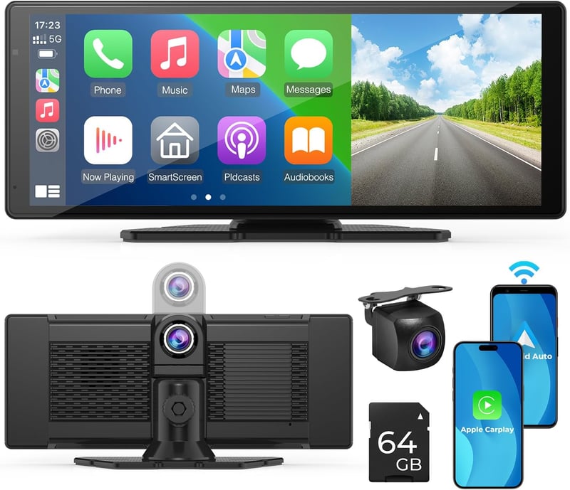 Aphqua 10.26" Wireless CarPlay Android autórádió kamera, Bluetooth, navigáció
