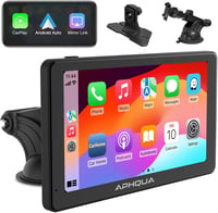 aphqua 7 Hüvelykes Érintőképernyős Autórádió Vezeték Nélküli Apple CarPlay Android Auto Bluetooth Mirror Link Funkciókkal 1