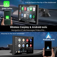aphqua 7 Hüvelykes Érintőképernyős Autórádió Vezeték Nélküli Apple CarPlay Android Auto Bluetooth Mirror Link Funkciókkal 6