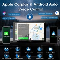aphqua 7 Hüvelykes Érintőképernyős Autórádió Vezeték Nélküli Apple CarPlay Android Auto Bluetooth Mirror Link Funkciókkal 2