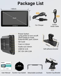 aphqua 7 Hüvelykes Érintőképernyős Autórádió Vezeték Nélküli Apple CarPlay Android Auto Bluetooth Mirror Link Funkciókkal 8