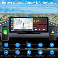 APHQUA Vezeték Nélküli CarPlay Kijelző 9.3 Hüvelyk Érintőképernyő Apple CarPlay Android Auto GPS Navigáció Siri FM Autós Multimédia 2