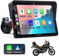 APHQUA Vezeték Nélküli CarPlay Kijelző Motorkerékpárhoz 7 Hüvelykes Vízálló Érintőképernyő Android Auto GPS Navigáció Bluetooth 1