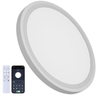Stropné LED svietidlo Aphyni 40 cm, 33 W, 3000 K – 6500 K, stmievateľné, s diaľkovým ovládaním a aplikáciou, 5 W teplé nočné svetlo, ultra tenké 2,5 cm 1