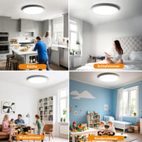 Stropné LED svietidlo Aphyni 40 cm, 33 W, 3000 K – 6500 K, stmievateľné, s diaľkovým ovládaním a aplikáciou, 5 W teplé nočné svetlo, ultra tenké 2,5 cm 4