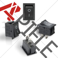 APIELE 20db Billenőkapcsoló SPST 2 Pólusú On/Off 250V 6A Fekete KCD1-1-101 6