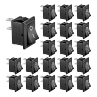 APIELE 20db Billenőkapcsoló SPST 2 Pólusú On/Off 250V 6A Fekete KCD1-1-101 1