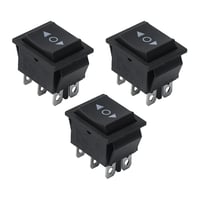 APIELE KCD2-223-JT DPDT billenő kapcsoló, 3 állású, 6 pólusú, 10A/250V, pillanatkapcsoló – 3 db 1