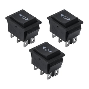 APIELE KCD2-223-JT DPDT billenő kapcsoló, 3 állású, 6 pólusú, 10A/250V, pillanatkapcsoló – 3 db