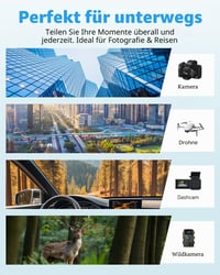 APKLVSR 4 v 1 čítačka SD kariet s konektormi USB-C, Lightning a USB-A, prenos dát SD/MicroSD/USB 3.0, 10W USB-C nabíjací port, OTG adaptér pre iPhone, iPad, MacBook, Samsung 5