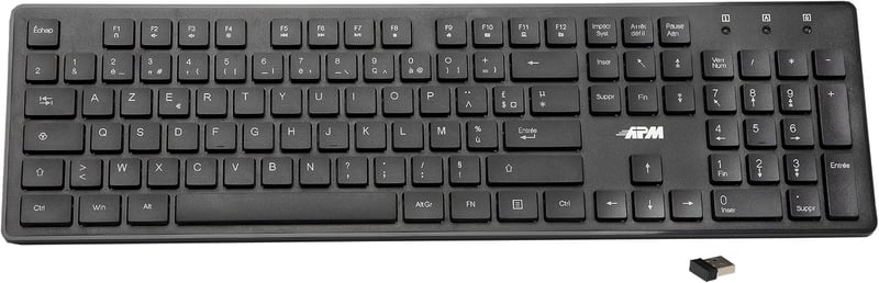 APM 100041 vezeték nélküli billentyűzet 2,4 GHz, AZERTY, 105 billentyű