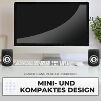 APM 571073 káblové USB 2.0 reproduktory k PC, 6W RMS, ovládanie hlasitosti, kompaktný dizajn, sivé 7