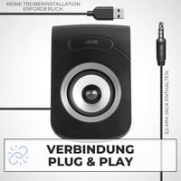 APM 571073 káblové USB 2.0 reproduktory k PC, 6W RMS, ovládanie hlasitosti, kompaktný dizajn, sivé 3