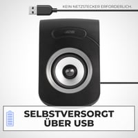 APM 571073 káblové USB 2.0 reproduktory k PC, 6W RMS, ovládanie hlasitosti, kompaktný dizajn, sivé 4
