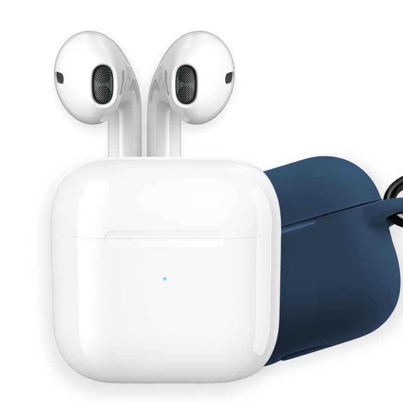 APM Bluetooth slúchadlá s nabíjacím puzdrom, stereo zvuk, silikónový obal, polnočná modrá, kompatibilné s PC, smartfónom a tabletom, biele, 600331