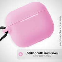 APM Bluetooth slúchadlá s nabíjacím puzdrom, stereo zvuk, silikónový kryt, ružové, biele nabíjacie puzdro, kompatibilné s PC, smartfónom a tabletom, 600332 6