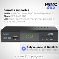 APM Full HD 1080p DVB-T2/DVB-C dekóder H.265 HEVC, HDMI, SCART, USB 3