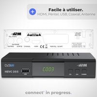 APM Full HD 1080p DVB-T2/DVB-C dekóder H.265 HEVC, HDMI, SCART, USB 6