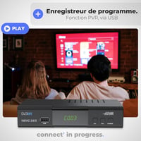 APM Full HD 1080p DVB-T2/DVB-C dekóder H.265 HEVC, HDMI, SCART, USB 5