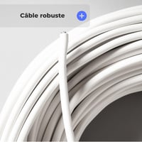 Cablu coaxial APM 17 VATC, 25 m, alb, ecranare de înaltă calitate, compatibil TV, satelit, TNT, antenă parabolică, frecvențe HF/VHF/UHF, 408024 6