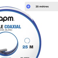 Cablu coaxial APM 17 VATC, 25 m, alb, ecranare de înaltă calitate, compatibil TV, satelit, TNT, antenă parabolică, frecvențe HF/VHF/UHF, 408024 4