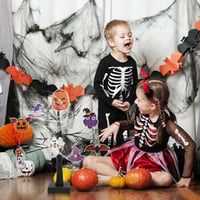 APODESS 24 LED Halloween Dekorációs Fényfák Asztali Ablak Világítás 7