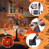 APODESS 24 LED Halloween Dekorációs Fényfák Asztali Ablak Világítás 6