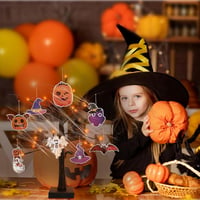APODESS 24 LED Halloween Dekorációs Fényfák Asztali Ablak Világítás 4