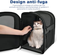 apollo walker kutya- és macska hátizsák légáteresztő hálóval, max. 15 kg - fekete 3