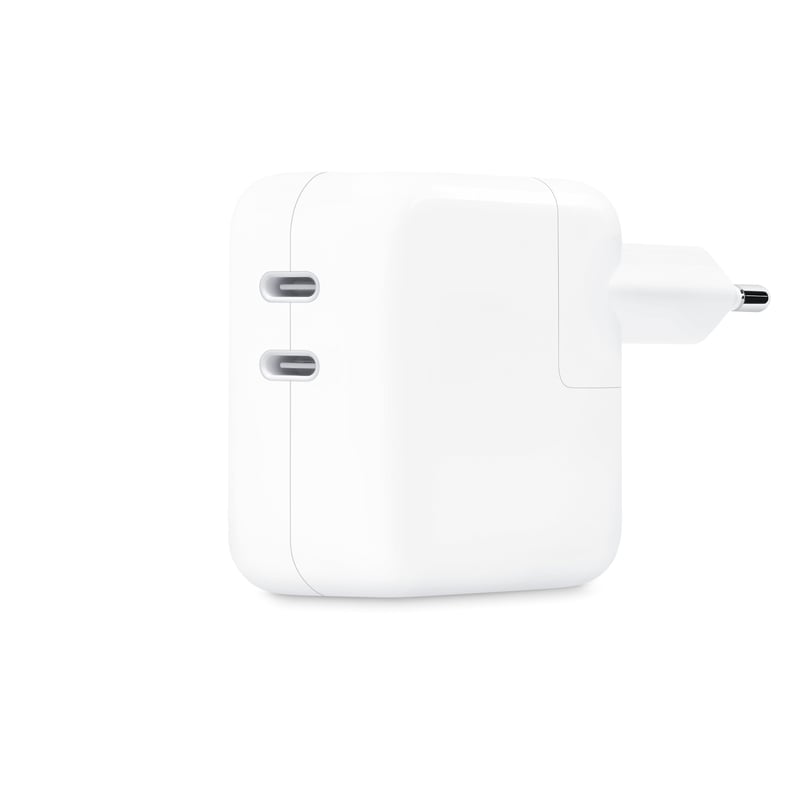 Napájací adaptér Apple 35 W s dvomi portmi USB-C – nabíjačka s dvomi konektormi USB-C pre iPhone, iPad a MacBook