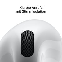Căști wireless Bluetooth Apple AirPods 4, sunet spațial personalizat, rezistente la transpirație, carcasă de încărcare USB-C, cip H2, 24 de ore de autonomie a bateriei 5