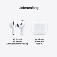 Bezdrôtové slúchadlá Apple AirPods 4 s aktívnym potlačením hluku a nabíjacím puzdrom USB-C 6