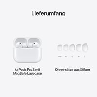 Apple AirPods Pro 3 Aktív zajszűrés, szívritmus monitor, hallásegészségügyi funkció, USB-C töltés 6