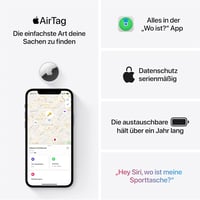 Apple AirTag Bluetooth nyomkövető kulcsokhoz, táskákhoz, csomagokhoz - Cserélhető elem - Pack of 1 5
